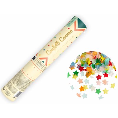 PartyDeco Konfety vystřelovací hvězdy barevné 20 cm – Zboží Dáma