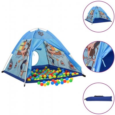 Greatstore dětský stan na hraní s 250 míčky modrá 120 x 120 x 90 cm – Zbozi.Blesk.cz