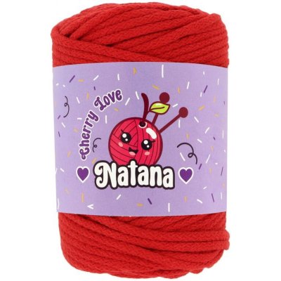 Natana Cherry Love 5mm provázek na háčkování 36 červený – Sleviste.cz
