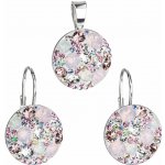 Pavona Sada šperků s krystaly Swarovski náušnice a přívěsek růžové kulaté 39117.3 – Zboží Dáma