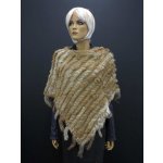 Evoco Kožešinové pončo s třásněmi Irma přírodní – Zboží Mobilmania