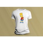 Sandratex dětské bavlněné tričko Bart Simpson. bílá