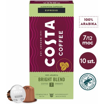 Costa Coffee Bright Blend kávové kapsle pro Nespresso 10 ks