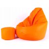 Sedací vak a pytel Jaks sedací vak XXXL + podnožka 120x100x75 cm oranžový