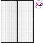 vidaXL Závěsy do dveří proti hmyzu 2 ks s magnety černé 230 x 160 cm – Hledejceny.cz