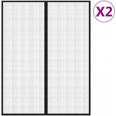 vidaXL Závěsy do dveří proti hmyzu 2 ks s magnety černé 230 x 160 cm – Hledejceny.cz