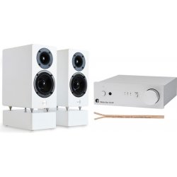 AQ Audio set Pro-Ject Stereo Box S3 BTs+ WRS MM2 white passive +reprokabel AQ 615