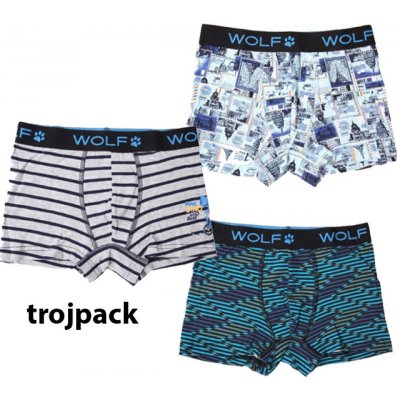Wolf L2181B chlapecké trenkoslipy trojpack – Zboží Dáma