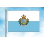LIBEA, s.r.o. Vlajka San Marina Rozměr: 60×90 cm, Uchycení: Karabiny na stožár – Hledejceny.cz