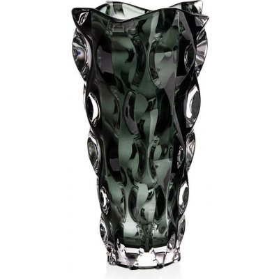 BOHEMIA TREASURY KŘISTÁLOVÁ VÁZA BOHEMIA SAMBA 305 MM – Zboží Dáma