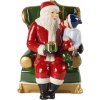 Vánoční dekorace VILLEROY & BOCH Christmas Toys Santa v křesle s hracím mechanismem 15 x 10 cm