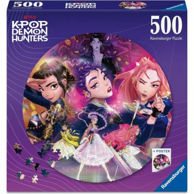 Ravensburger Kulaté K-pop Lovkyně démonů Pro fanoušky! 500 dílků – Zboží Mobilmania