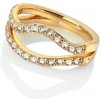 Prsteny Hot Diamonds Luxusní pozlacený prsten s diamantem a topazy Jac Jossa Soul DR223