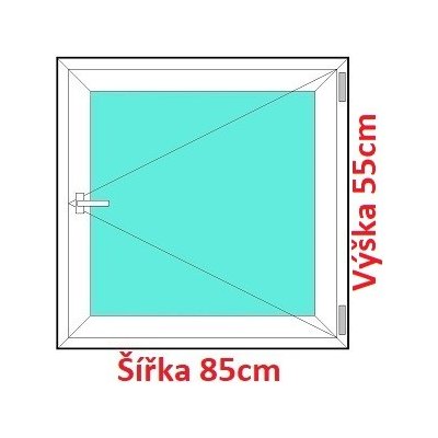 Soft Plastové okno 85x55 cm otevíravé – HobbyKompas.cz