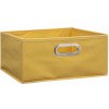 Úložný box 5five Simple Smart Krabice na textil ve žluté barvě z lepenky a textilu 31x15 cm