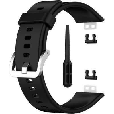 Mobilly řemínek pro Huawei Watch Fit, silikonový, černý 256 black DSS-02-01H