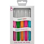 Pony háčky na háčkování EASY GRIP-PONY kovové / hliníkové s plastovou rukojetí 656831, sada 5 velikostí – Hledejceny.cz