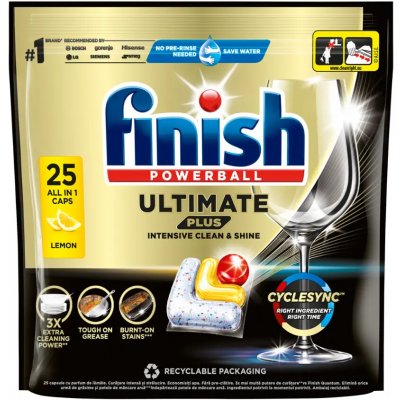 Finish Ultimate Plus All in 1 Lemon Sparkle kapsle do myčky nádobí 25 ks – Hledejceny.cz