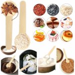 Čisté dřevo 6 x Dřevěná naběračka ke koření, 6ks lžiček do kořenek, mini - 8cm, buková – Sleviste.cz