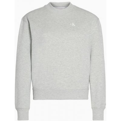 Calvin Klein šedá Embroidered Logo sweatshirt – Zboží Mobilmania