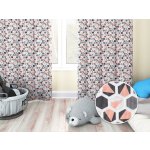 Biante Dětský dekorační závěs Leona LN-031 Lososovo-šedé hexagony 130x180 cm – Zboží Mobilmania