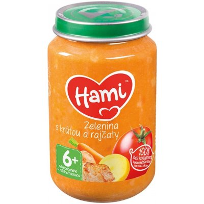 Hami Zelenina s krůtou a rajčaty 6+ 200 g – Zbozi.Blesk.cz