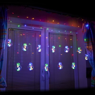 KIK KX4278_1 LED světelné závěsy 3 m 108 LED s dálkovým ovládáním – Hledejceny.cz