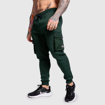 Iron Aesthetics pánské tepláky Cargo Joggers zelené – Zbozi.Blesk.cz