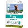 Antiparazitika HAPPS Bylinné kapky proti blechám a klíšťatům pro malé psy 5-10 kg