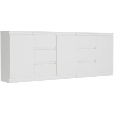 Framire Sada komod bílá, 200 x 76 x 33 cm R-200-S6 – Sleviste.cz