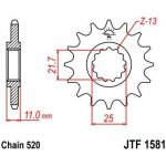 JT Sprockets JTF 1581-14 – Zbozi.Blesk.cz