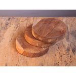 Podložka - tácek pod sklenici Teak masivní tácek takové dřevo – Zboží Dáma