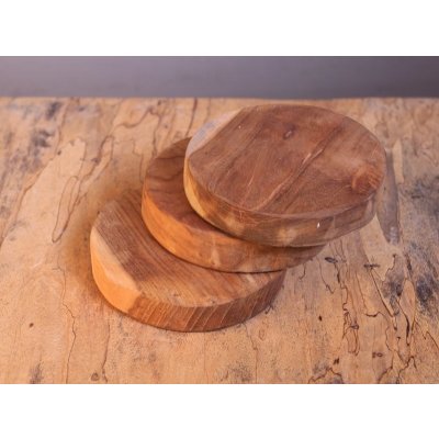 Podložka - tácek pod sklenici Teak masivní tácek takové dřevo – Zboží Dáma