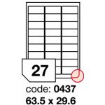 Rayfilm R0100.0437A samolepící 63,5x29,6mm bílé 100 listů – Zboží Dáma