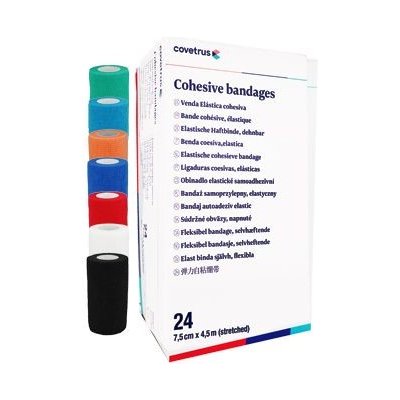 CVET COVETRUS brand Obinadlo elast. samoad .7,5 cm x 4,5 m mix barev 24 ks