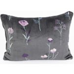 MKLuzkoviny.cz mikroplyš Exclusive Vlčí máky tmavě šedé 40 x 60 cm – Hledejceny.cz