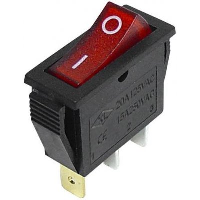Vypínač kolébkový 250V/15A ON-OFF červený KCD03 – Sleviste.cz