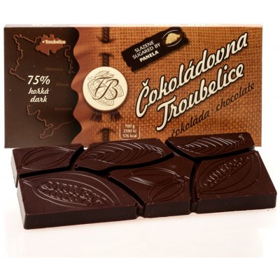 Čokoládovna Troubelice hořká 75%, 45 g – Zboží Dáma