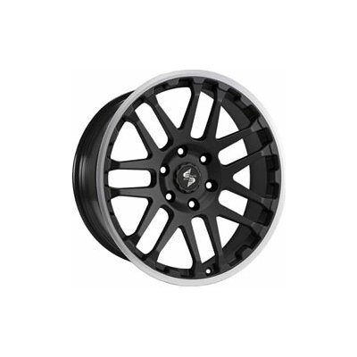 ETABETA COMBAT 10x22 5x120 ET33 black matt lip + cap polished | Zboží Auto