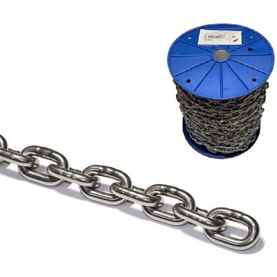Řetěz krátký článek DIN 766, 5mm, Zn, cívka 40m – Sleviste.cz