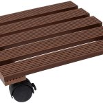 PROGARDEN Podstavec pod květináč s kolečky 29X29cm hnědý KO-X64000070 – Sleviste.cz