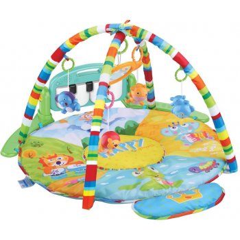 Baby Mix Hrací deka s piánkem Safari Multicolor