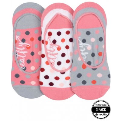 Meatfly ponožky Low Socks Triple Pack 2022 Grey/Pink