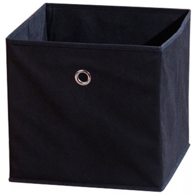 IDEA nábytek Textilní úložný box zpevněný textil černý ID99200270