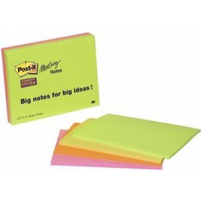3M POSTIT Samolepicí bloček, mix barev, 203 x 152 mm, 4x 45 listů, 3M POSTIT 7100234637 ,balení 180 ks – Hledejceny.cz