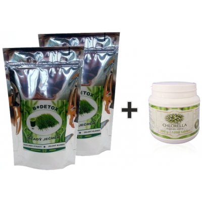Bio-Detox Mladý ječmen 500 g 2x + Chlorella 300 g – Hledejceny.cz