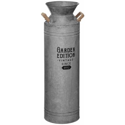 Atmosphera Nádoba v retro stylu, kovová, 62 cm šedá – Zboží Dáma