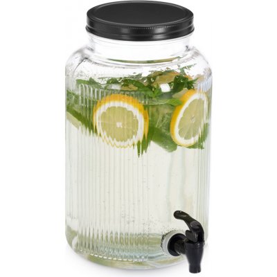 Zeller Skleněná nádoba s kohoutkem KITCHEN ESSENTIALS, 3900 ml transparentní – Sleviste.cz