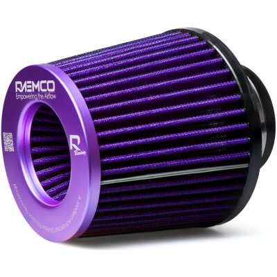 univerzální vzduchový filtr o délce 130 mm se vstupem 77 mm s možností redukce na 70 nebo 63 mm, barva fialová | Zboží Auto