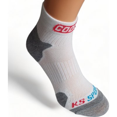 KS CoolMax letní sportovní ponožky Bílá